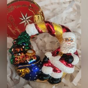 Christopher Radko Santa and Toys Handpainted Handblown Glass Ornament New w/ Tag